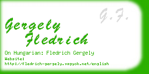 gergely fledrich business card